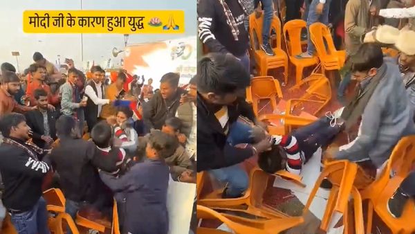 Flying Kicks, Punches Over Samosas at PM Modi’s Lucknow Event, Shocking Video Surfaces