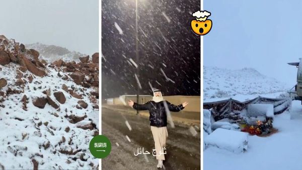 Snowfall in Saudi Arabia Turns Deserts White, Rare Winter Scenes Go Viral