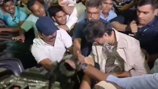 Watch: Thalapathy Vijay Briefly Falls at Chennai Airport as Fans Mob Him