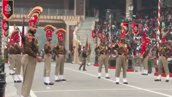 Watch | Beating Retreat Ceremony Held At Attari-Wagah Border In Amritsar During 77th Republic Day Celebrations
