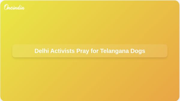 Delhi Animal Activists Hold Prayer Meet to Mourn Telangana Dog Killings and Demand Justice