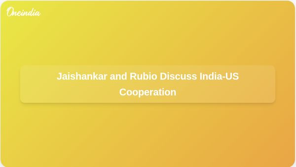 India and US Strengthen Trade and Defence Ties in Talks Between Jaishankar and Rubio