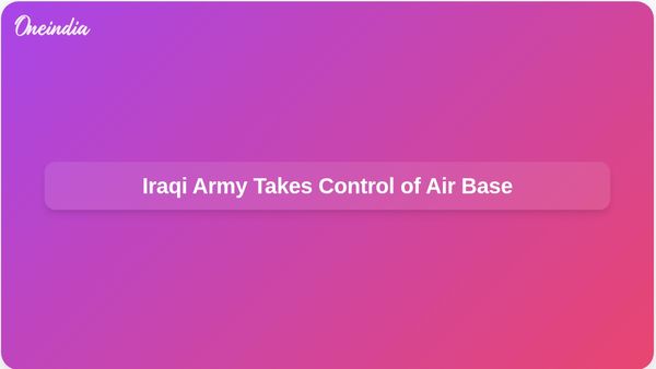 Iraqi Army Fully Assumes Control of Ain al-Asad Air Base After US Forces Withdraw