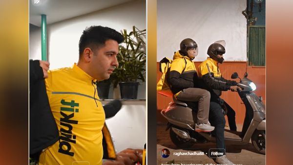 Raghav Chadha Goes Undercover as Blinkit Delivery Rider, Internet Buzzes