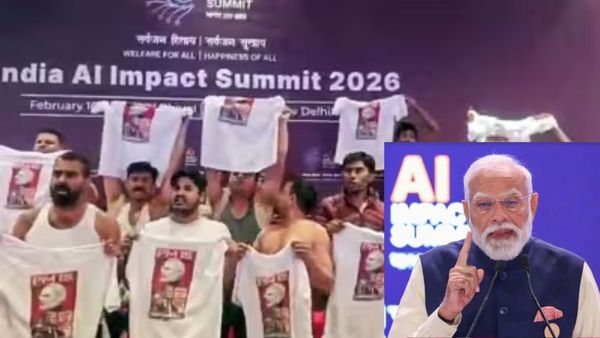 'Shamelessness': Modi Attacks Congress Over Shirtless AI Summit Protest In New Delhi