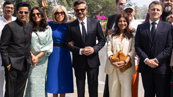 French President Emmanuel Macron Meets Anil Kapoor, Manoj Bajpayee And Zoya Akhtar In Mumbai