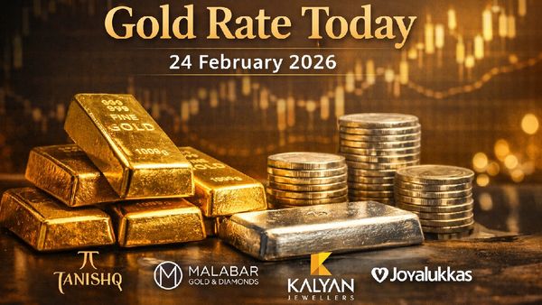Gold Rate Today (24 February 2026): IBJA Recent Update; 22K Gold Price At Joyalukkas, Tanishq, Malabar, Kalyan