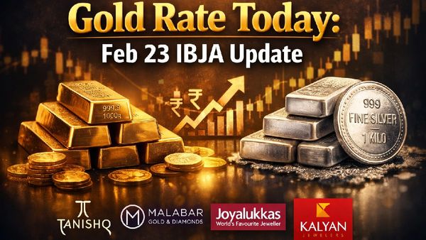 Gold Rate Today (Feb 23, 2026): Latest IBJA Rates Out, Check 22K Gold At Joyalukkas, Tanishq, Malabar, Kalyan