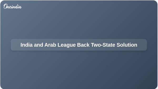 India and Arab League Nations Advocate for Two-State Solution to Palestine Issue
