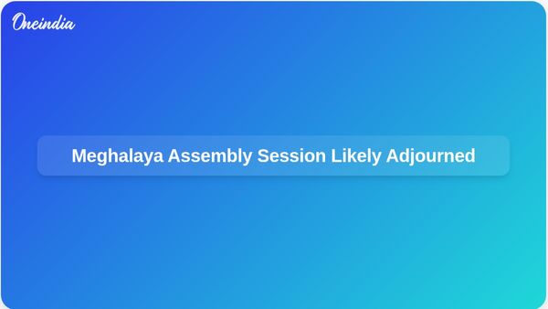 Meghalaya Assembly Session Scheduled for February 20 May Be Adjourned in Honour of MP Ricky A J Syngkon