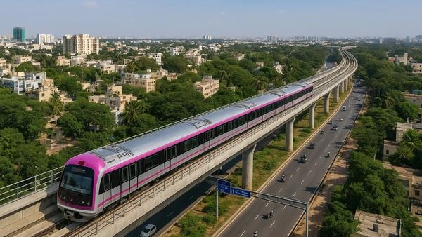 Namma Metro Pink Line Train Fleet Grows as Second Train Arrives in Bengaluru's Kothanur Depot