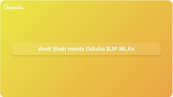 Rajya Sabha elections: Amit Shah meets Odisha BJP MLAs ahead of March 16 vote