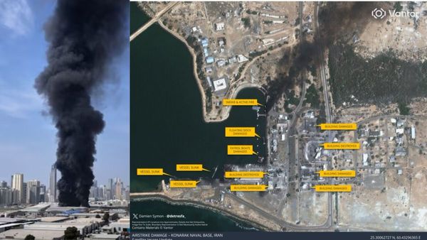 Satellite Images Reveal Major Damage At Iran’s Konarak Naval And Air Bases After US-Israel Strikes