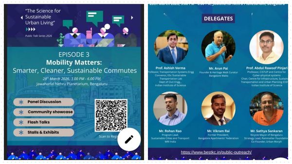 Scientists, Planners & Citizens to Discuss Sustainable Transport Solutions in Bengaluru On Mar 28