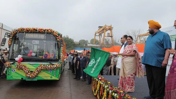 Delhi CM Rekha Gupta Flags Off 300 New EV Buses, DTC Fleet Crosses 2,000 Electric Buses