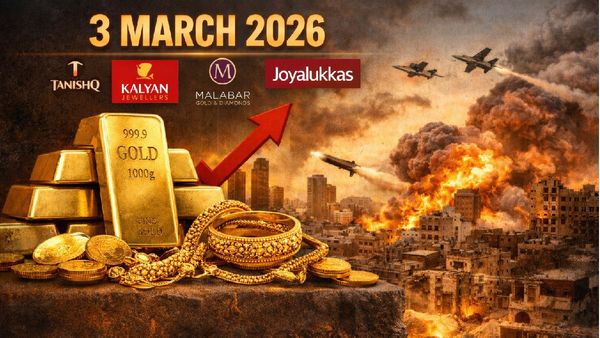 Gold Rate Today (3 Mar 2026): IBJA Jumps; Tanishq, Kalyan, Malabar, Joyalukkas Update Amid Middle East Tension