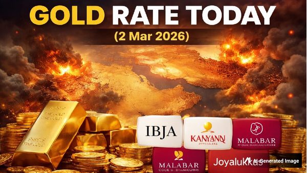 Gold Rate Today (2 Mar 2026): IBJA Rates Up, Tanishq, Kalyan, Malabar, Joyalukkas Prices Rise Amid Iran War