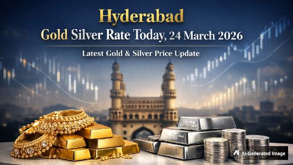 Hyderabad Gold Silver Rate Today, 24 March 2026: Gold Slips Further, Silver Sees Sharp Swings In Local Market