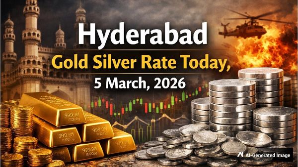 Hyderabad Gold Silver Rate Today, 5 March, 2026: MCX Gold Rises, Silver Slips; Check City Rates
