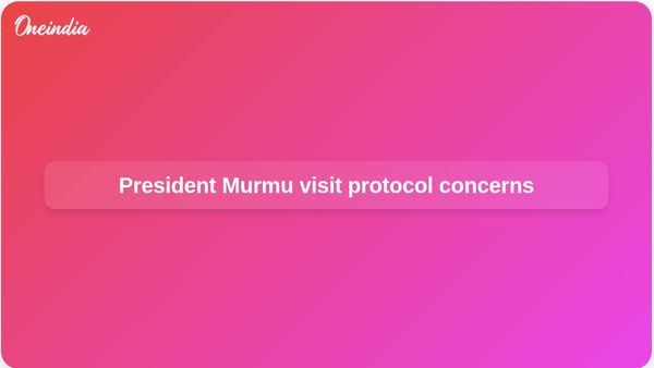 President Murmu West Bengal visit draws protocol concerns after venue shift and low turnout