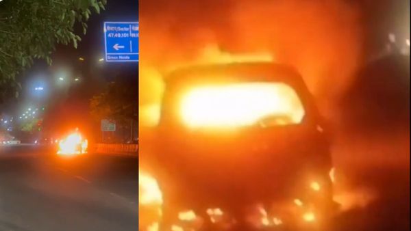 Family Of Five Returning From Vaishno Devi Killed In Car Fire On Delhi-Mumbai Expressway In Alwar