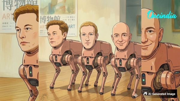 Why Are Robot Dogs With Billionaire Faces - Elon Musk, Zuckerberg, Jeff Bezos - At A Berlin Museum? Watch