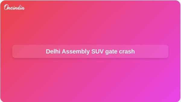 Delhi Assembly SUV incident: masked driver hits e-rickshaw and crashes gate, witnesses say