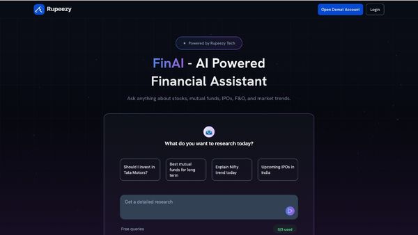 Rupeezy FinAI: AI Tool That Helps Build Personalised Investment Portfolios