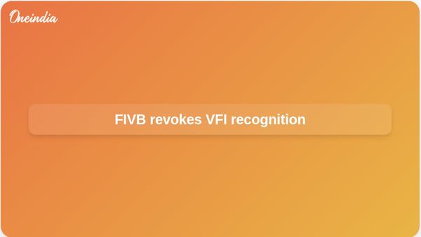FIVB VFI recognition revoked as FIVB and IOA set up steering committee for India