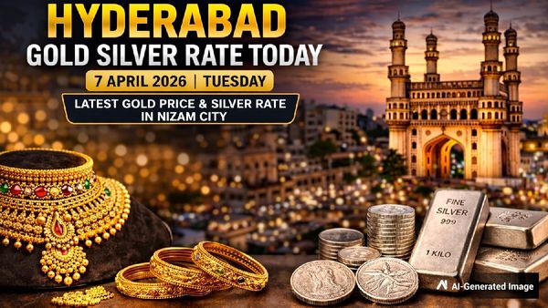 Hyderabad Gold Silver Rate Today (7 April 2026): Fresh Gold, Silver Price Update for Buyers