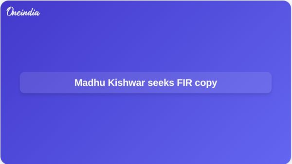 Madhu Kishwar FIR request: Academician asks Chandigarh DGP to share FIR after police notice