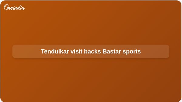 Sachin Tendulkar Bastar visit highlights Maidan Cup youth sports initiative in Dantewada