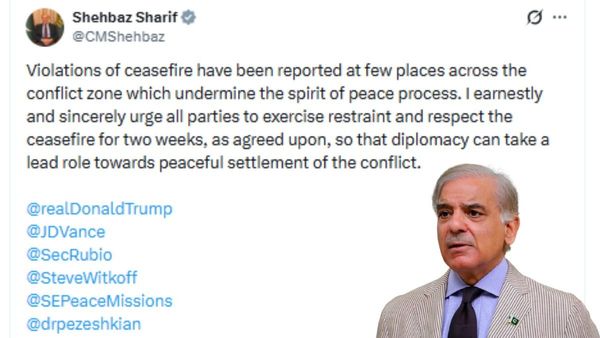 Pakistan PM Shehbaz Sharif Calls For Peace As US–Iran Truce Faces Early Violations