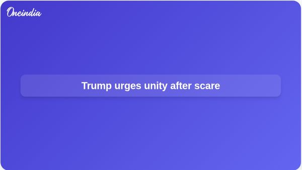 Trump calls for unity after suspect detained near Washington hotel event