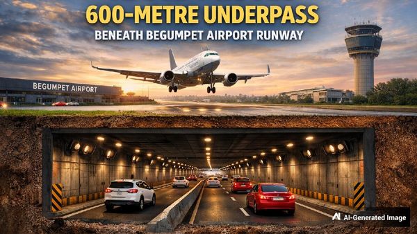 Hyderabad To Get 6-Lane Tunnel Under Begumpet Airport Runway After AAI Approval