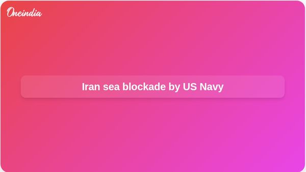 Iran sea blockade: US Navy says seaborne trade has been halted near the Strait of Hormuz