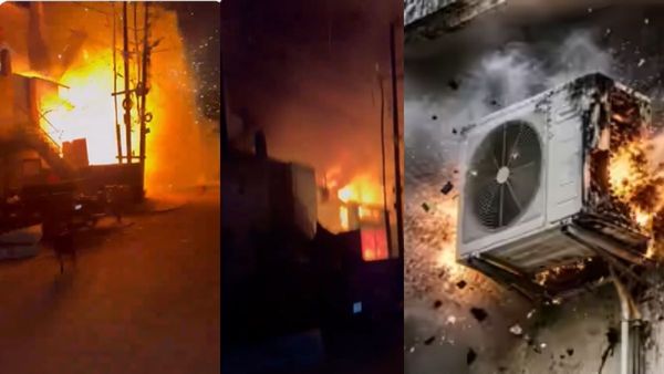 One Killed In Massive AC Blast In Ghaziabad, Multiple Vehicles Gutted - Watch Video