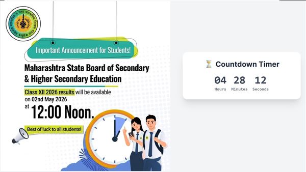 Maharashtra HSC 12th Result 2026: MSBSHSE Releasing Result At 1PM, How to Check Marksheets Online?