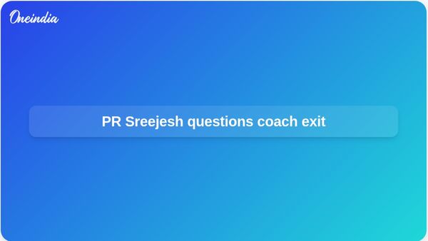 PR Sreejesh questions Hockey India decision after junior men’s coach role ends