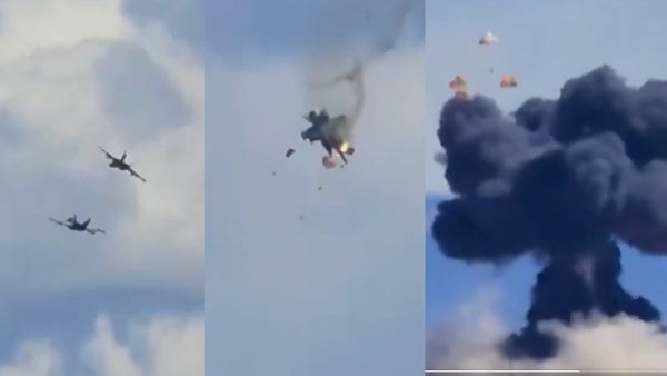 United States Navy EA-18G Growlers Collide At Gunfighter Skies Air Show Idaho