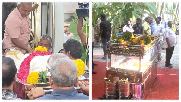 Bharathiraja's Mortal Remains Brought To Theni, To Be Cremated With State Honours Today