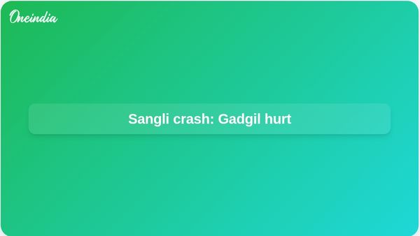 Sangli road accident leaves BJP MLA Sudhir Gadgil with minor injury, police say