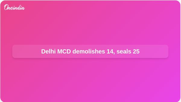 Illegal construction crackdown: Delhi MCD demolishes 14 properties and seals 25 establishments