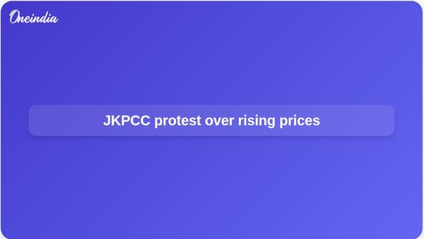 Rising prices protest in Jammu as JKPCC targets LPG and fuel inflation