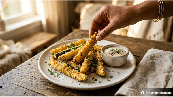 Air Fried Zucchini Recipe Delivers Quick, Crispy Vegan Side Dish for Any Meal