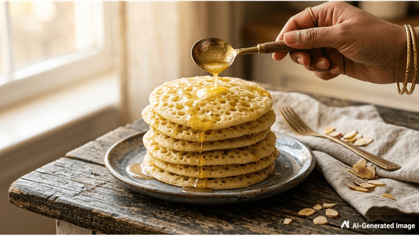 Algerian Baghrir Semolina Pancakes: Quick, Easy Flatbread for Breakfast