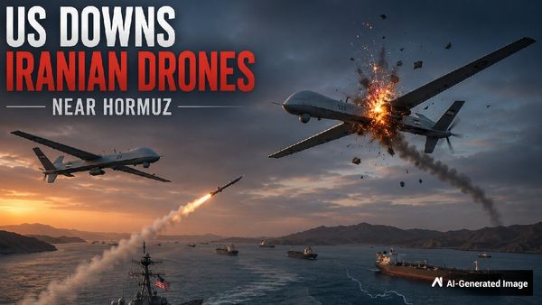 Strait Of Hormuz Tensions: US Knocks Down Two Iranian Drones