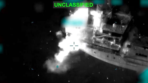 'Crew Failed To Comply': US Releases Footage Of Missile Attack On MT Jalveer Carrying 20 Indian Seafarers