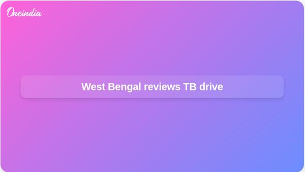 Tuberculosis elimination in West Bengal reviewed under TB Mukt Bharat Abhiyan