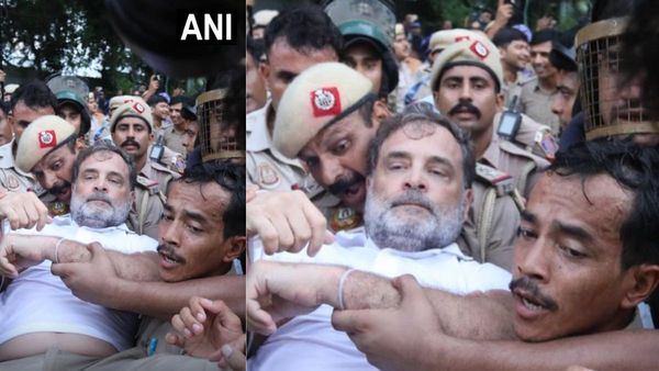 High Drama In Delhi As Rahul Gandhi, Priyanka, Akhilesh Yadav Detained From Protest Site | In Pics